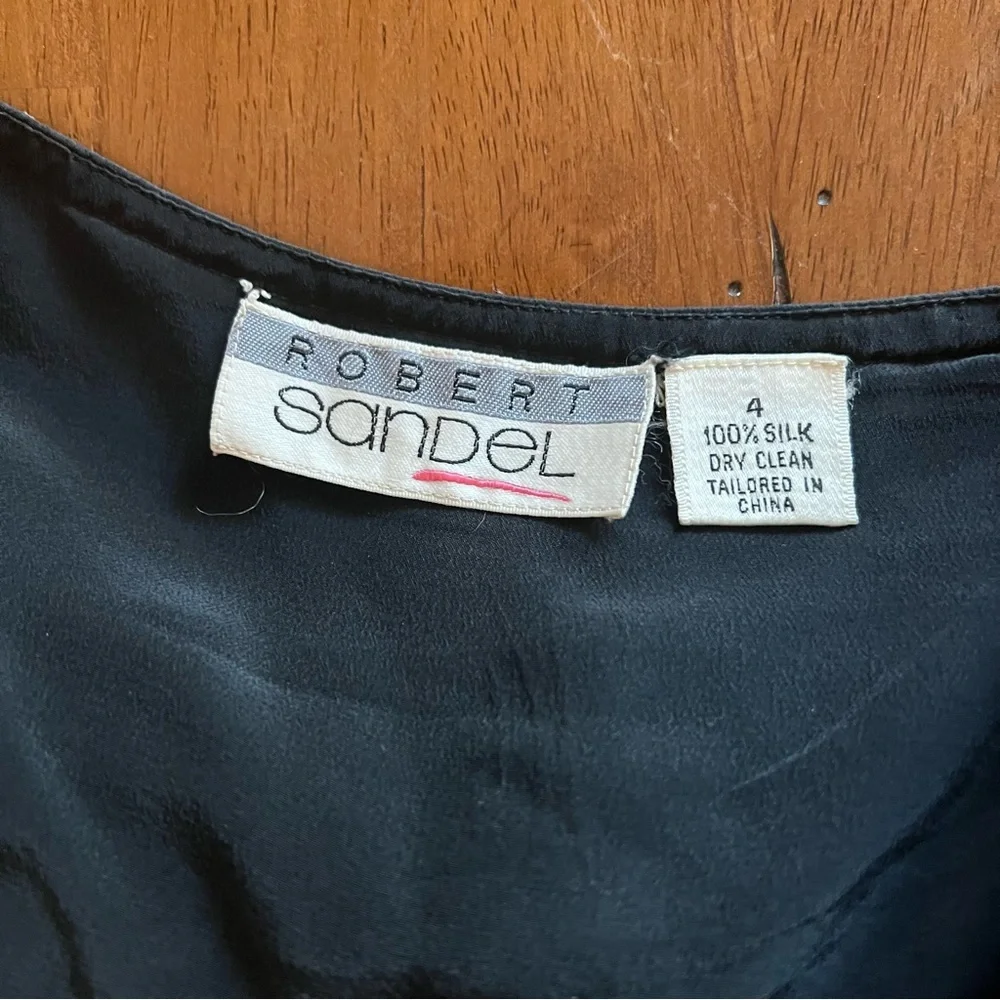 Vintage Robert Sandel Silk Midi Skirt – Tan & Black Animal Print | A-Line